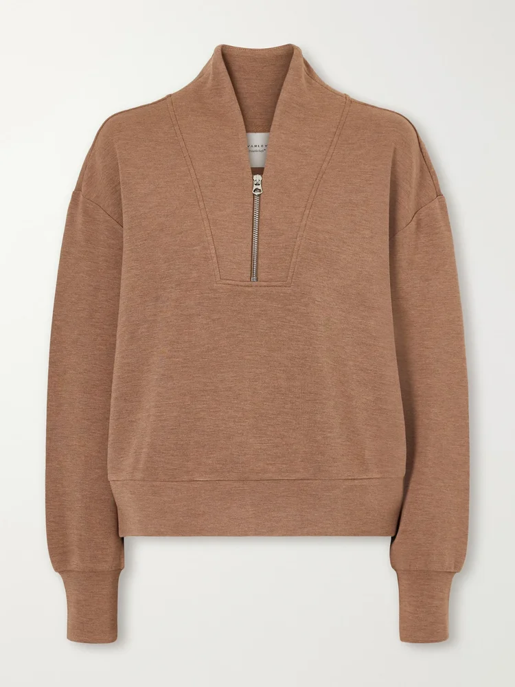 Davidson stretch-jersey half-zip sweatshirt