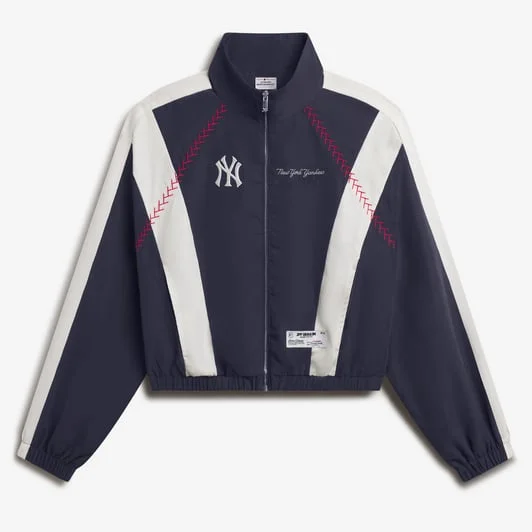 Women's Navy New York Yankees Lightweight Full-Zip Track Jacket