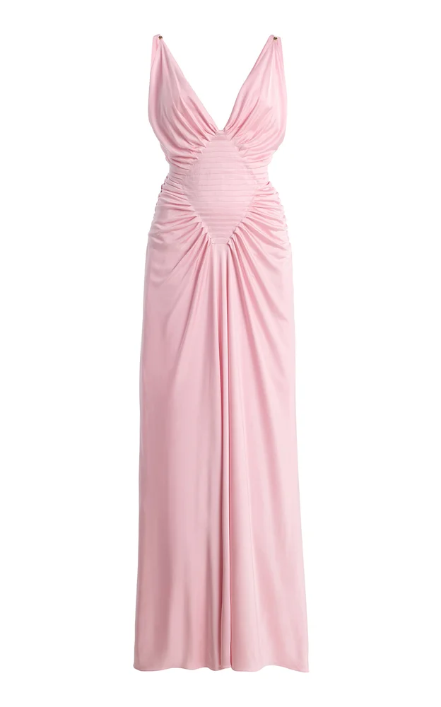 Pleated Jersey Gown