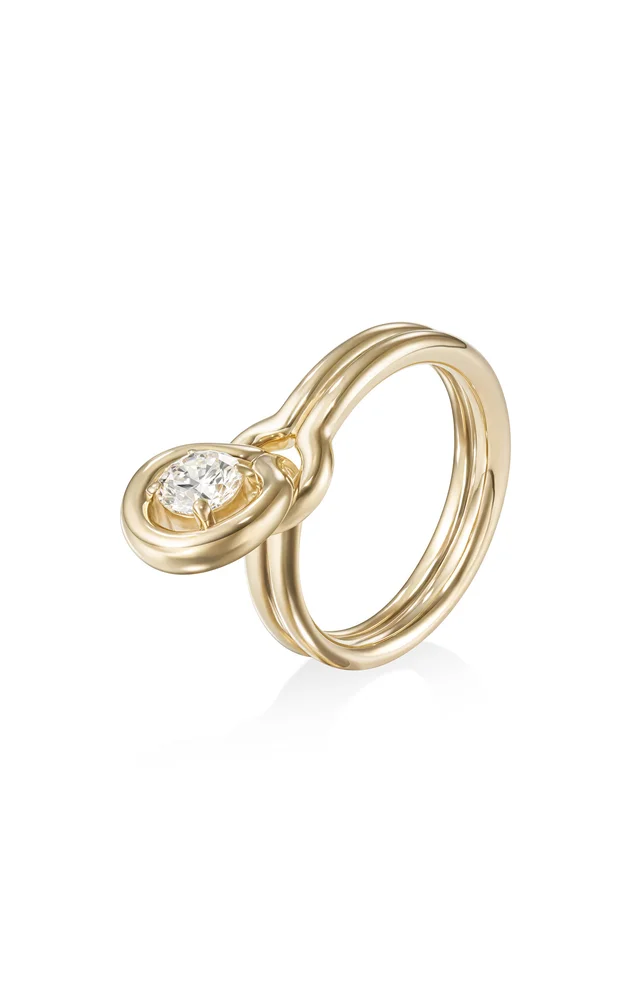 Rocky Medium 18K Yellow Gold Diamond Ring
