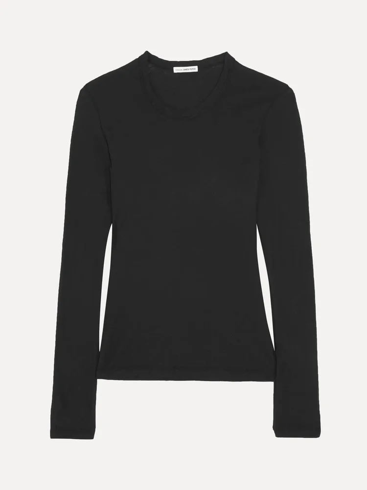 Slub cotton-jersey top