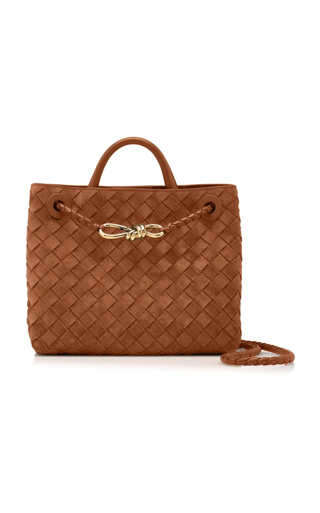 Small Andiamo Intrecciato Suede Bag