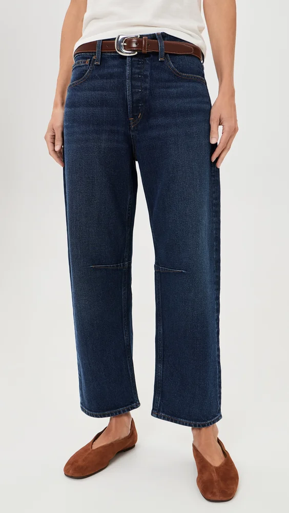 Darted Petite Barrel Jeans
