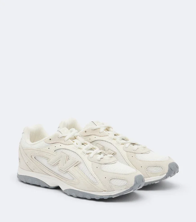 204L suede-trimmed sneakers