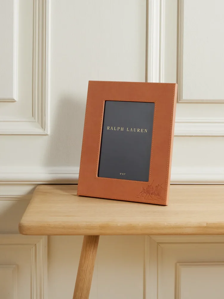 Garrett embossed leather 5x7 picture frame