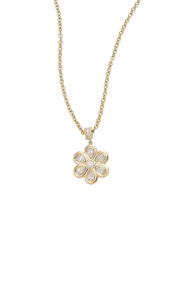 18K Yellow and White Gold Diamond Necklace