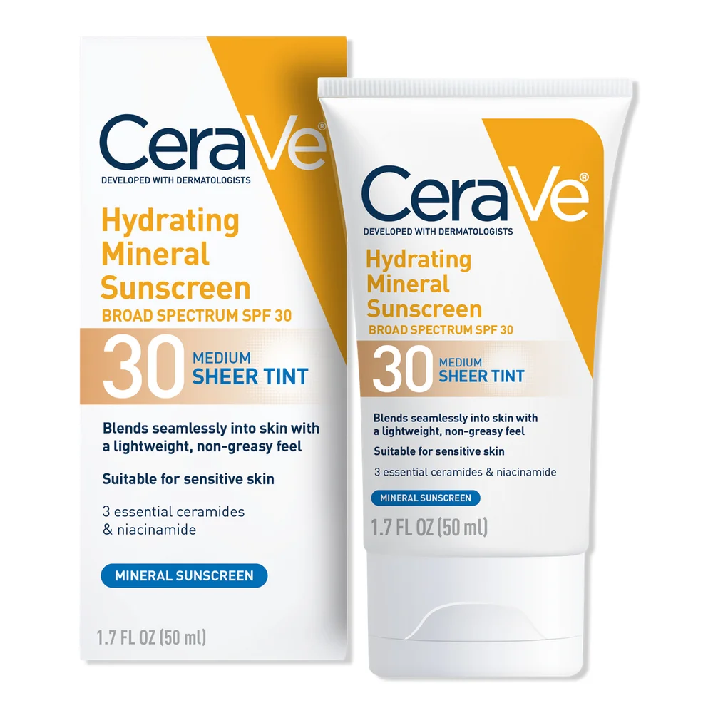 Hydrating Mineral Sunscreen Face Lotion with Sheer Tint SPF 30 in Medium