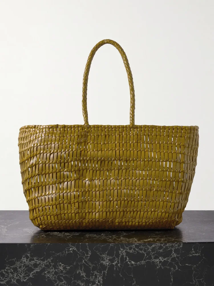 Terrafino woven leather tote