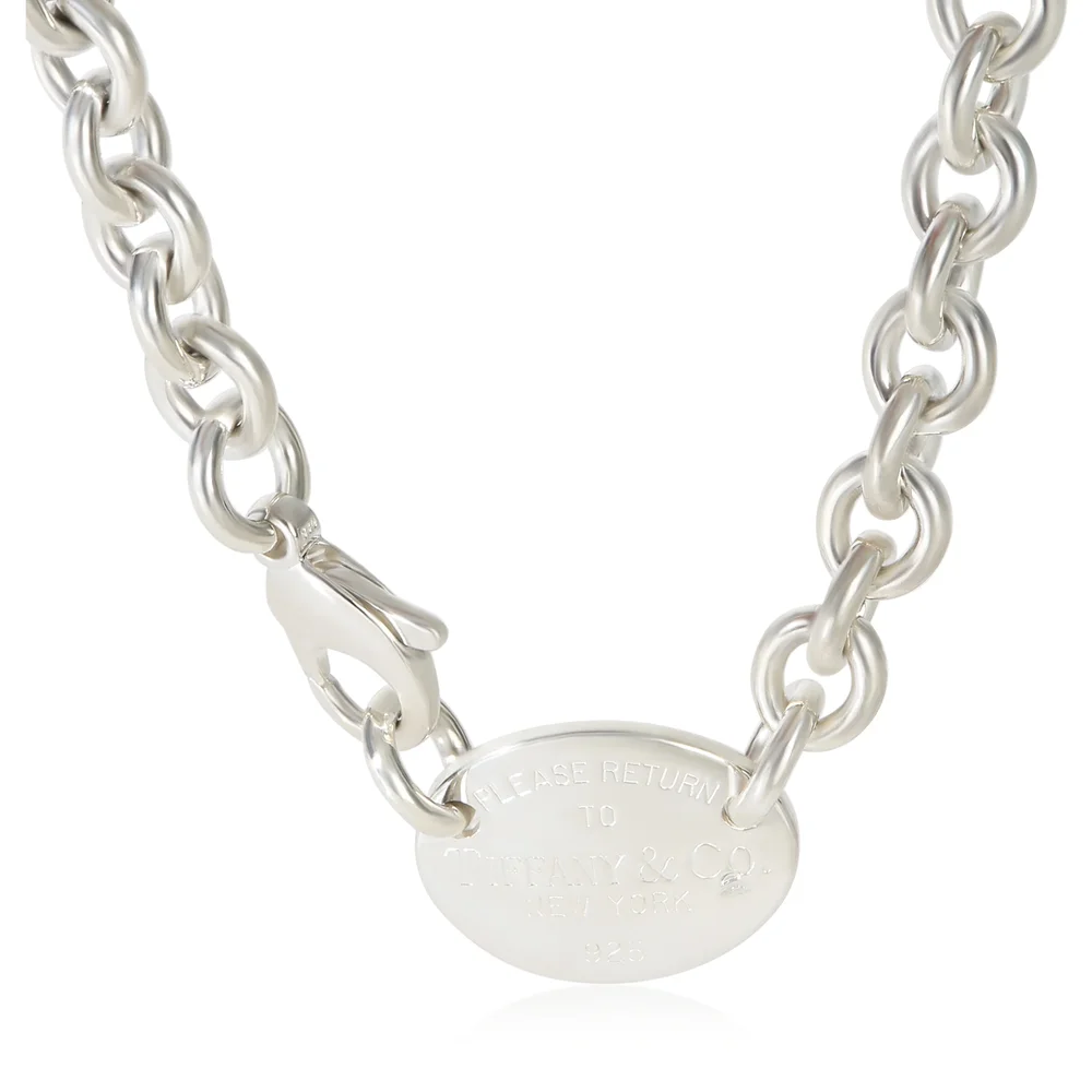 Pre-Owned Return to Tiffany Heart Tag Necklace in Sterling Silver