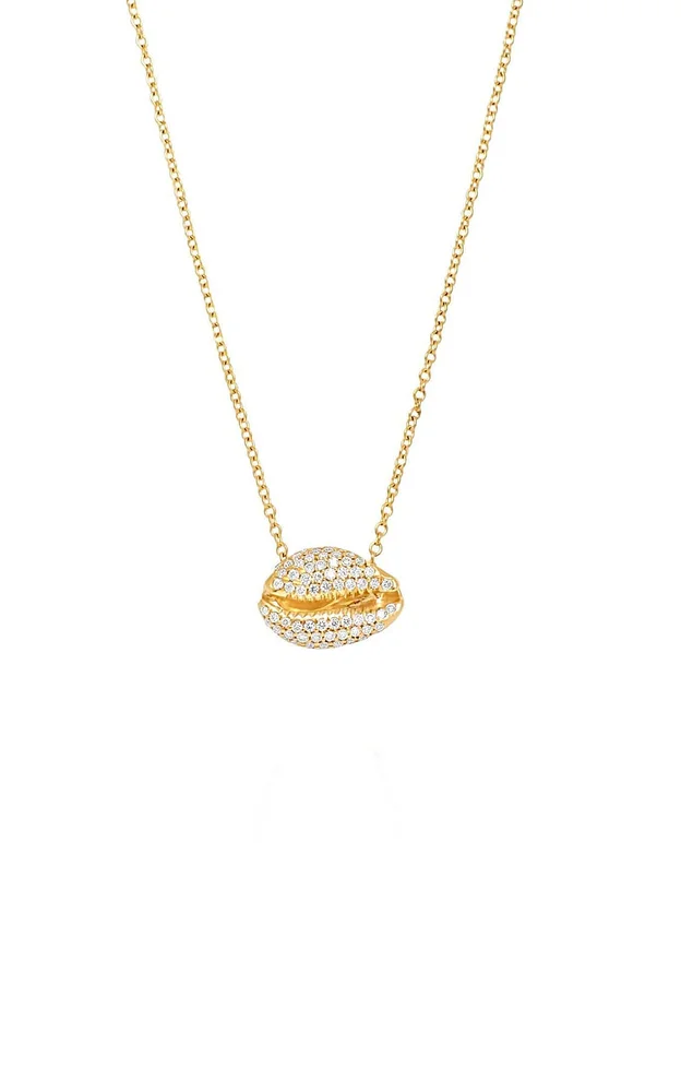 Le Petit Cauri Endiamante 18K Yellow Gold Diamond Necklace