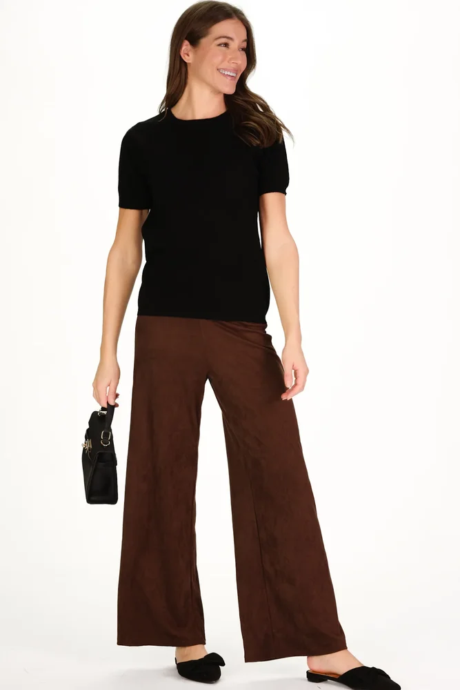 Suede Sasha Pant in Chicory