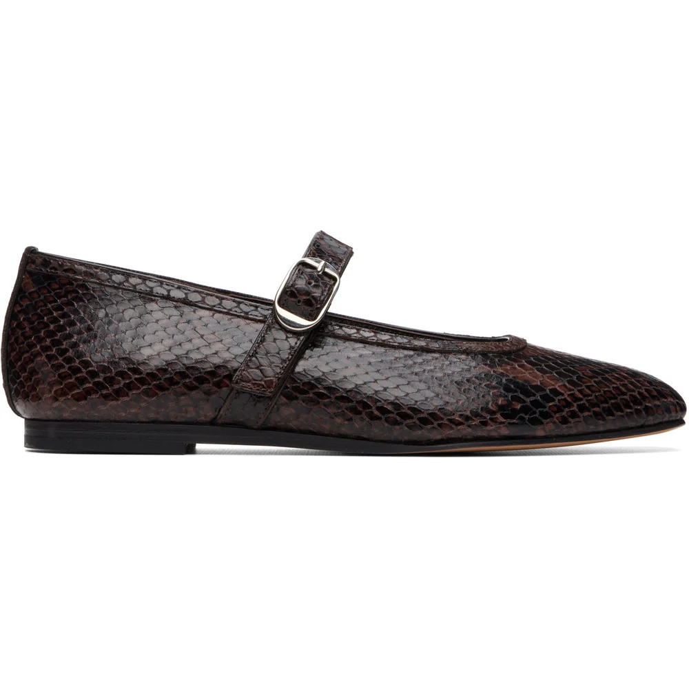 Brown Ballet Mary Jane Ballerina Flats