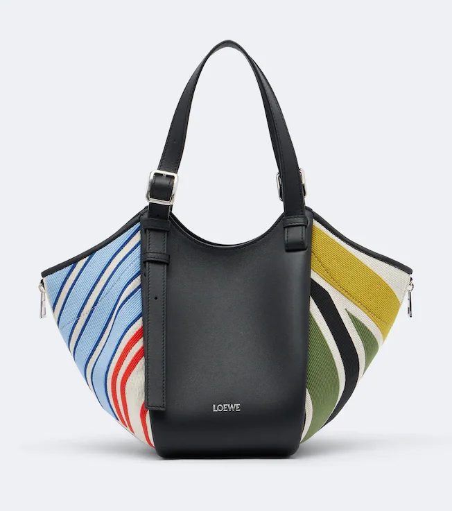 Hammock Flip embroidered striped tote bag