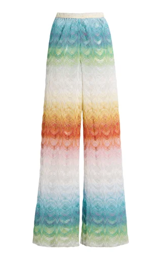 Metallic-Knit Pants