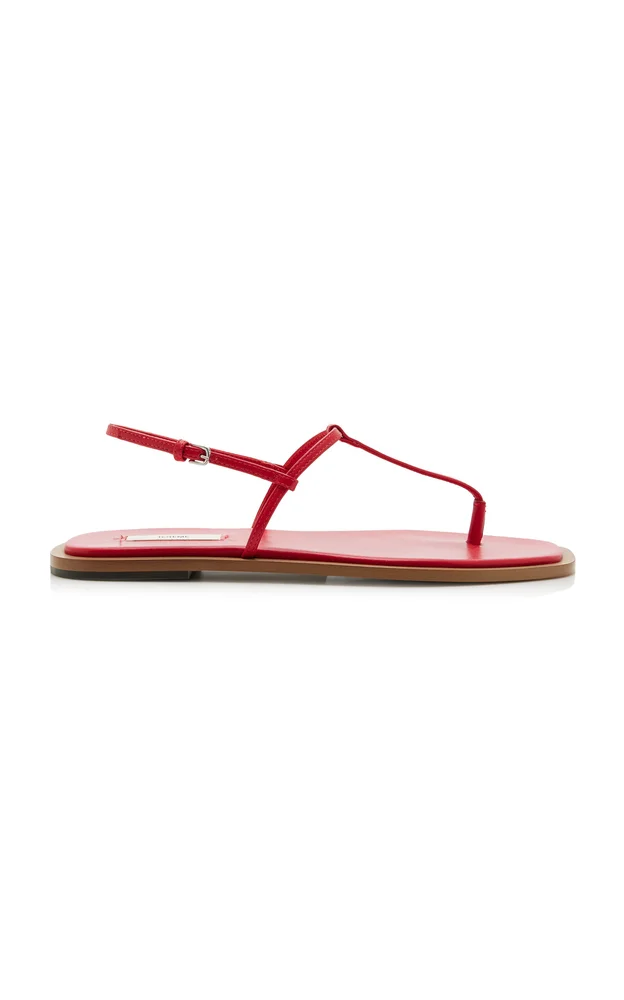 T-Strap Leather Sandals