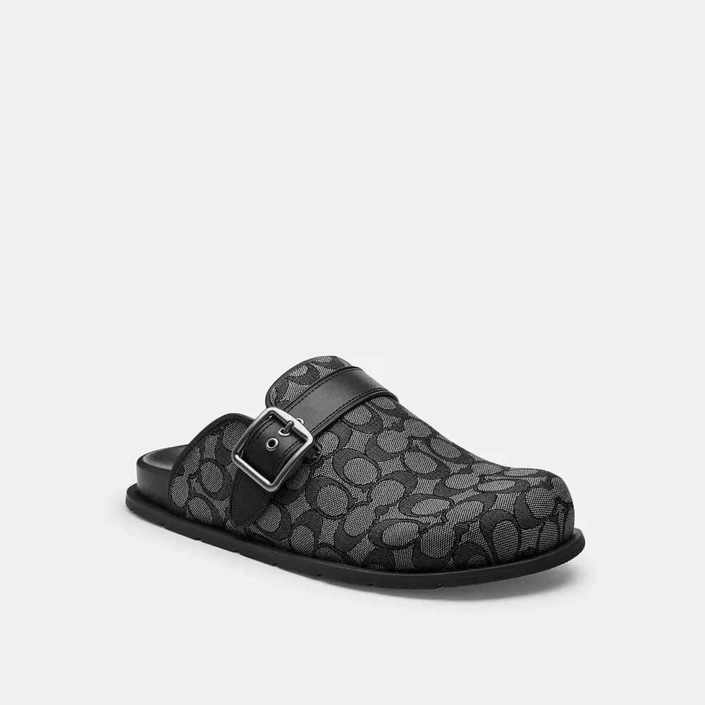 Buckle Clog In Signature Jacquard