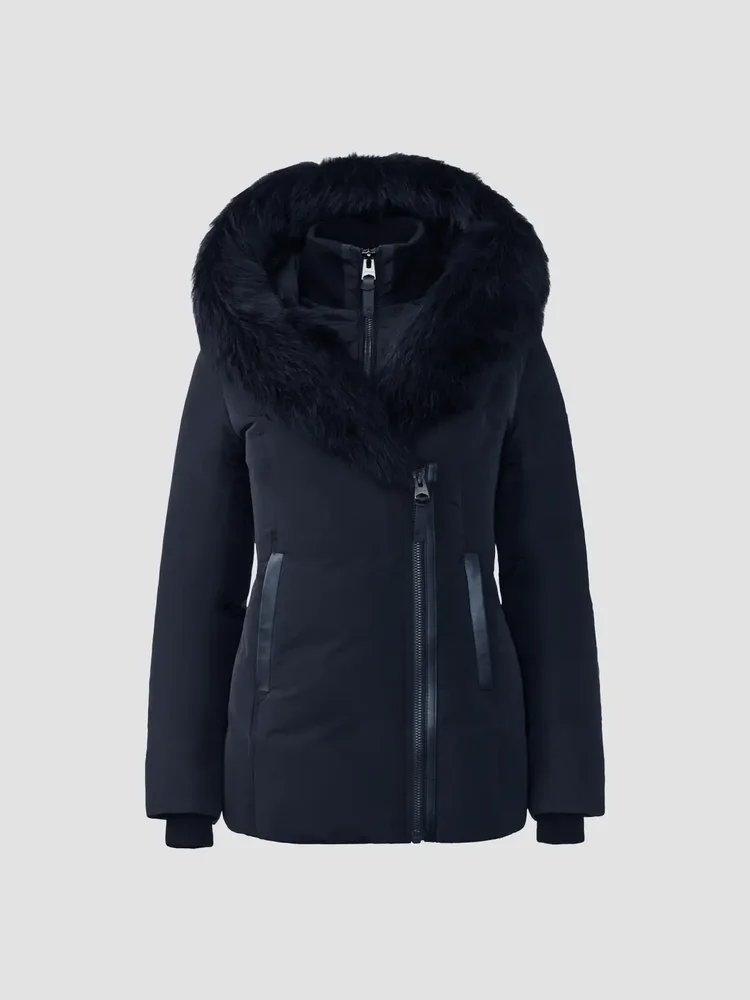 Adali Shearling-Trimmed Down Coat