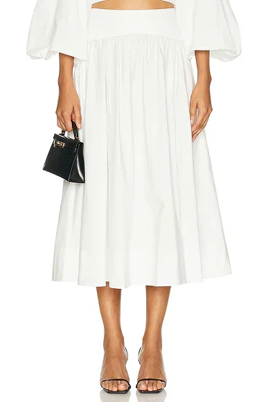 Poplin Midi Skirt