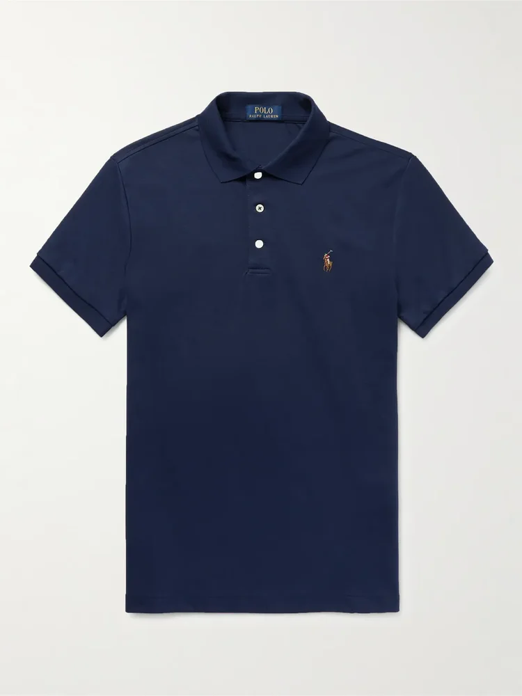 Slim-Fit Pima Cotton-Jersey Polo Shirt
