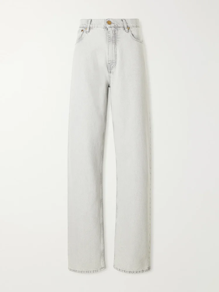 High-waist wide-leg jeans