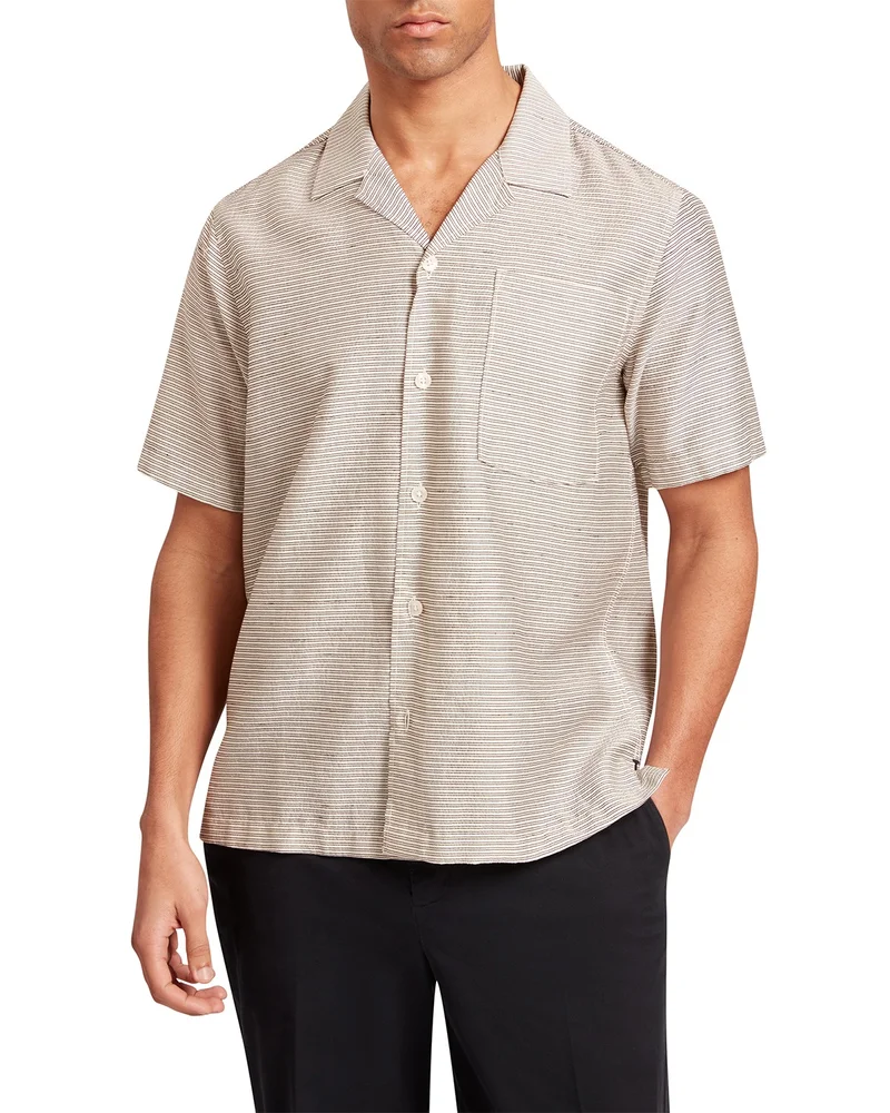 Wicck Relaxed Textured Stripe Shirt