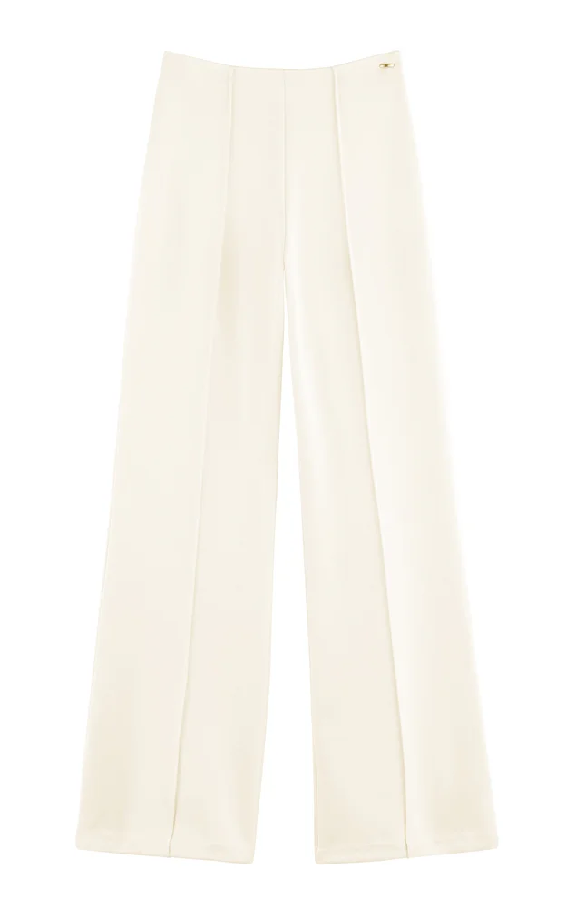 Ruffled Straight-Leg Suit Pants Exclusive