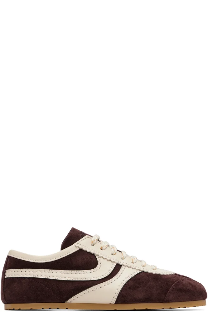 Burgundy Suede Sneakers