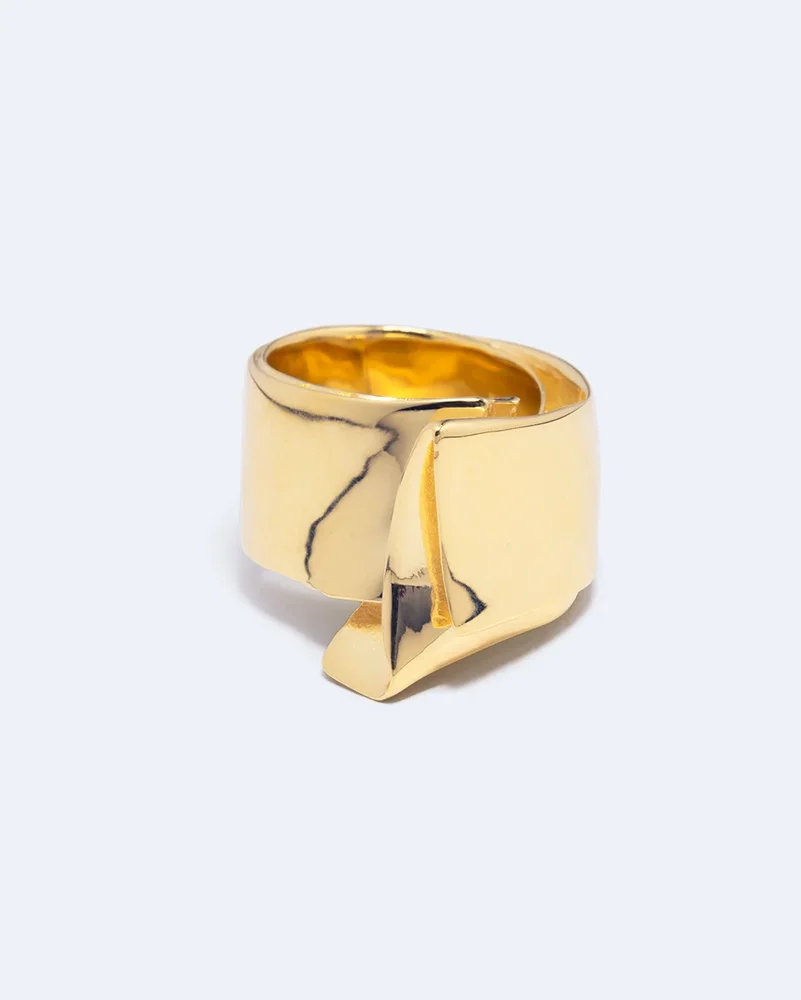 Soggy Envelope Gold Plated Ring
