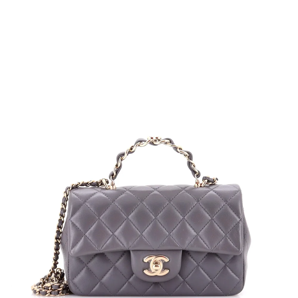 Pre-Owned Chanel Rectangular Mini Top Handle Flap Bag 20cm