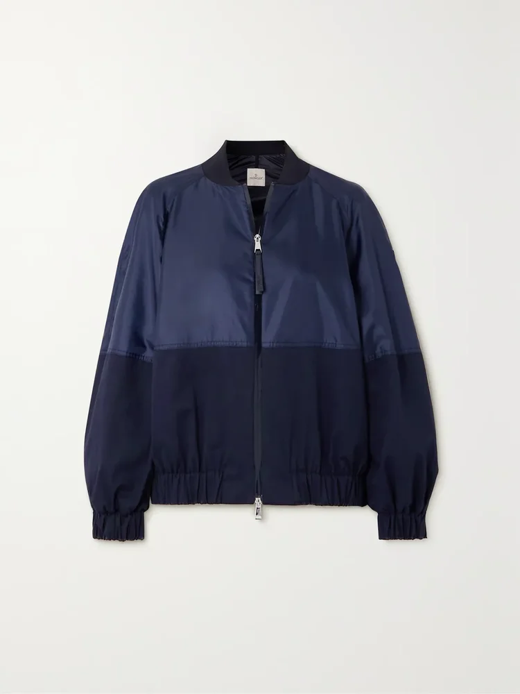 Gobie satin and cotton-blend twill bomber jacket