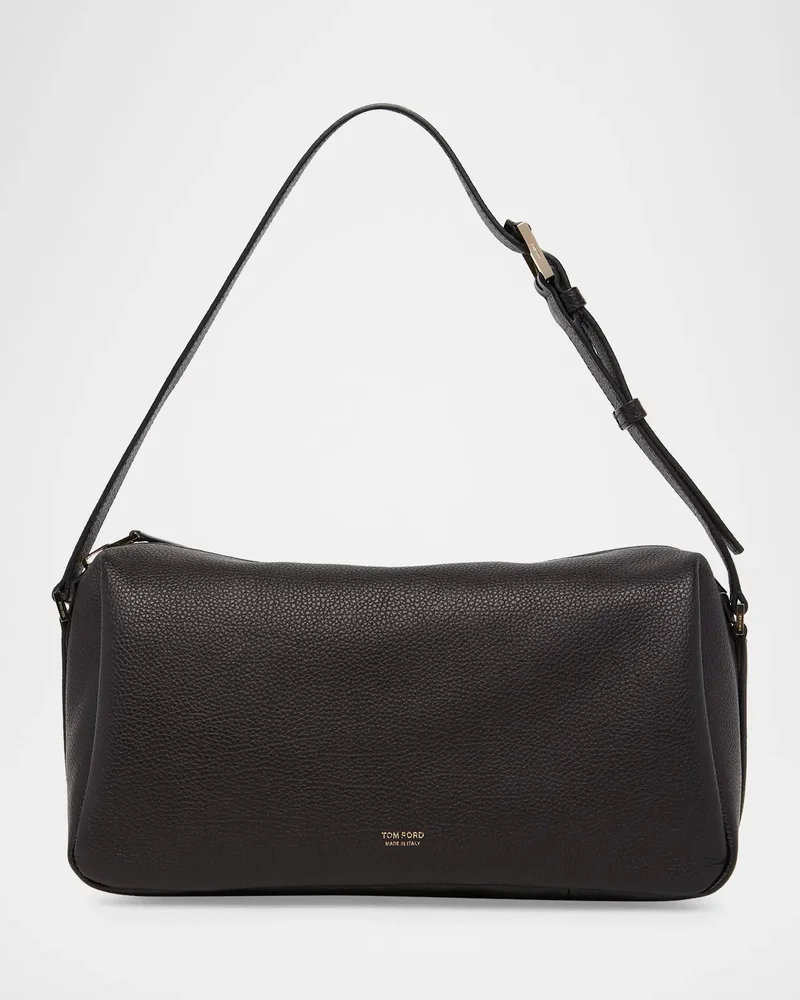 Grained Leather Shoulder Bag
