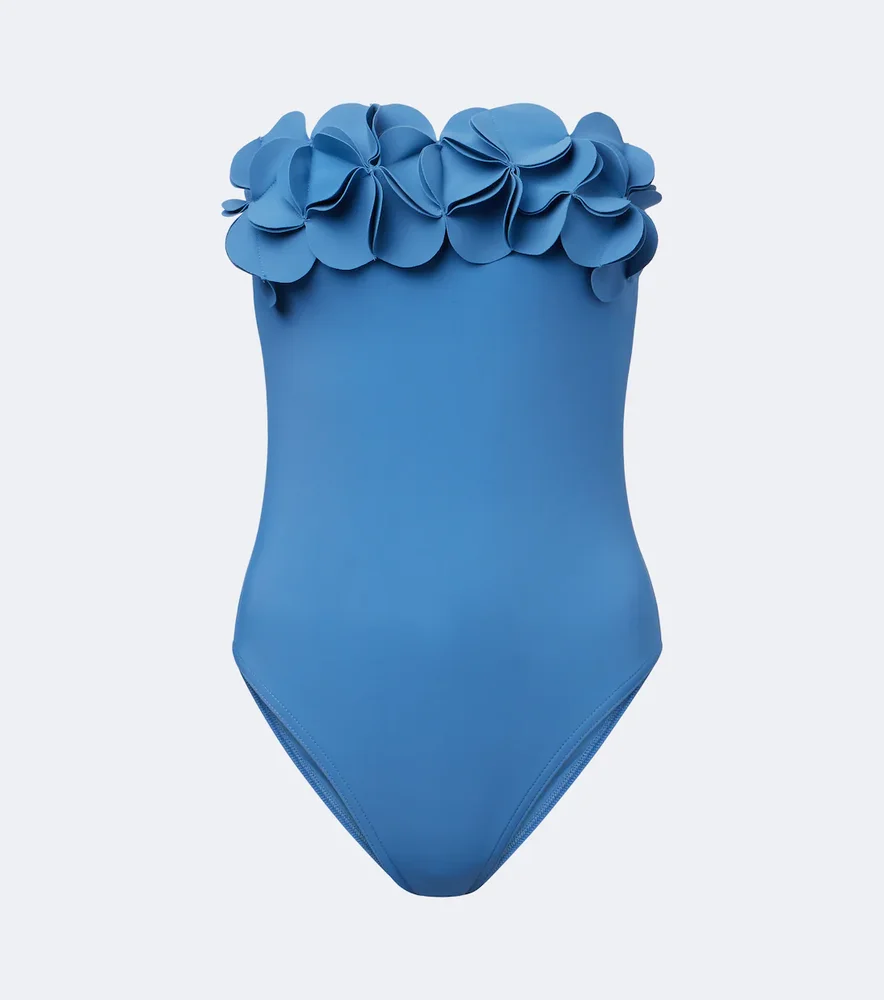 Tess floral-appliqué swimsuit