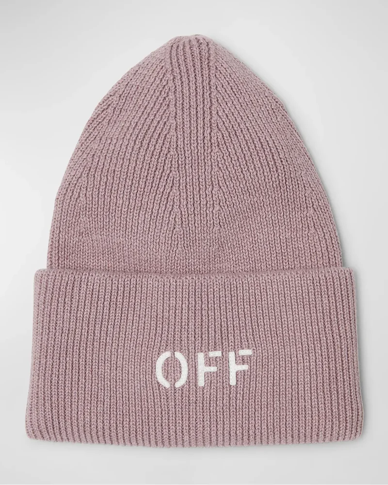 Off Stamp Loose Knit Beanie