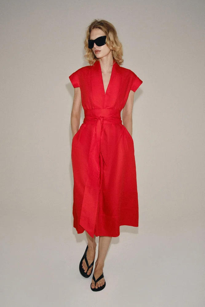 ZW Collection Midi Linen Dress