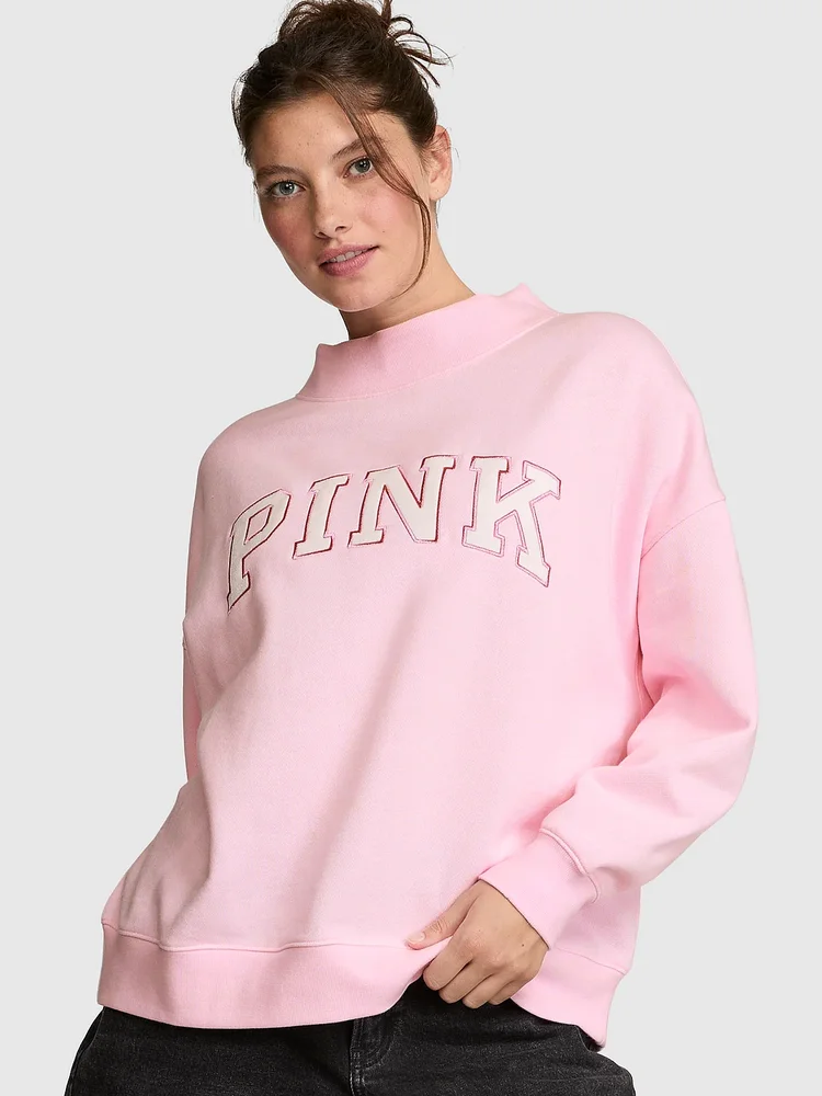 Campus Fleece Oversized Mock-Neck Sweatshirt