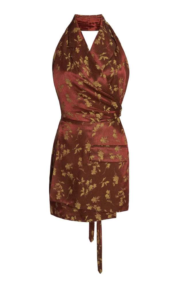 Geline Draped Satin Vest