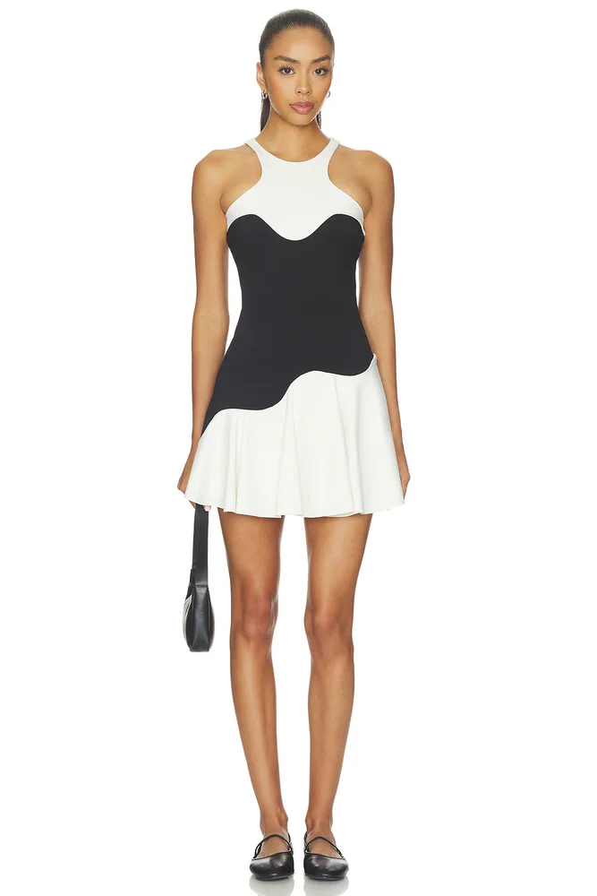 Wave Halter Dress