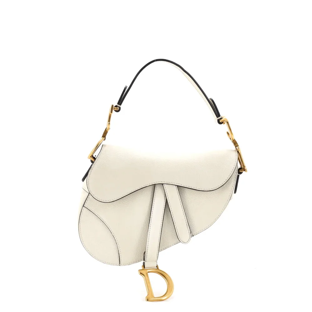 Dior Saddle Handbag Leather Mini, Neutral