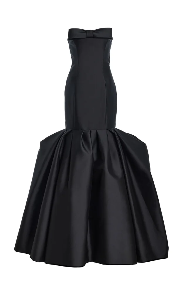 Silk-Blend Exaggerated Trumpet Gown
