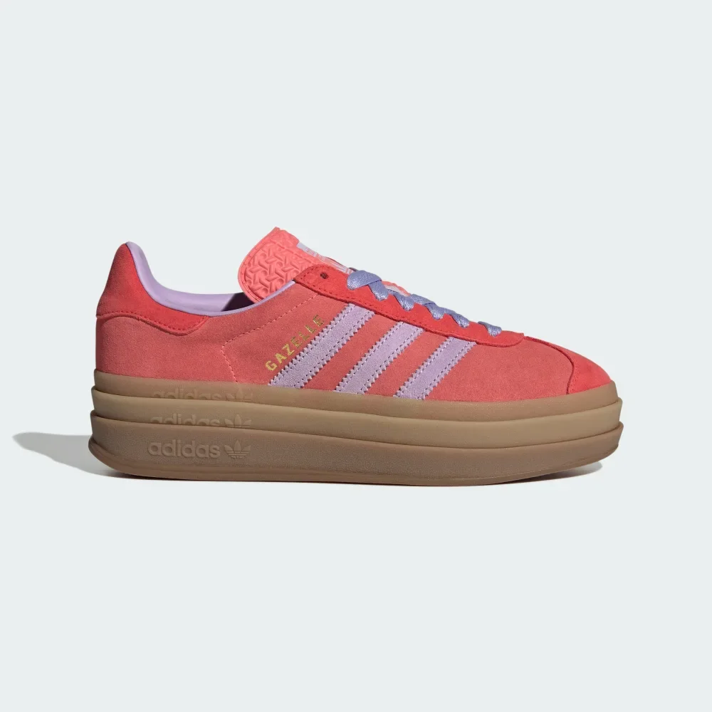 Gazelle Bold Shoes in Semi Flash Red/Powder Plum/Semi Lucid Red