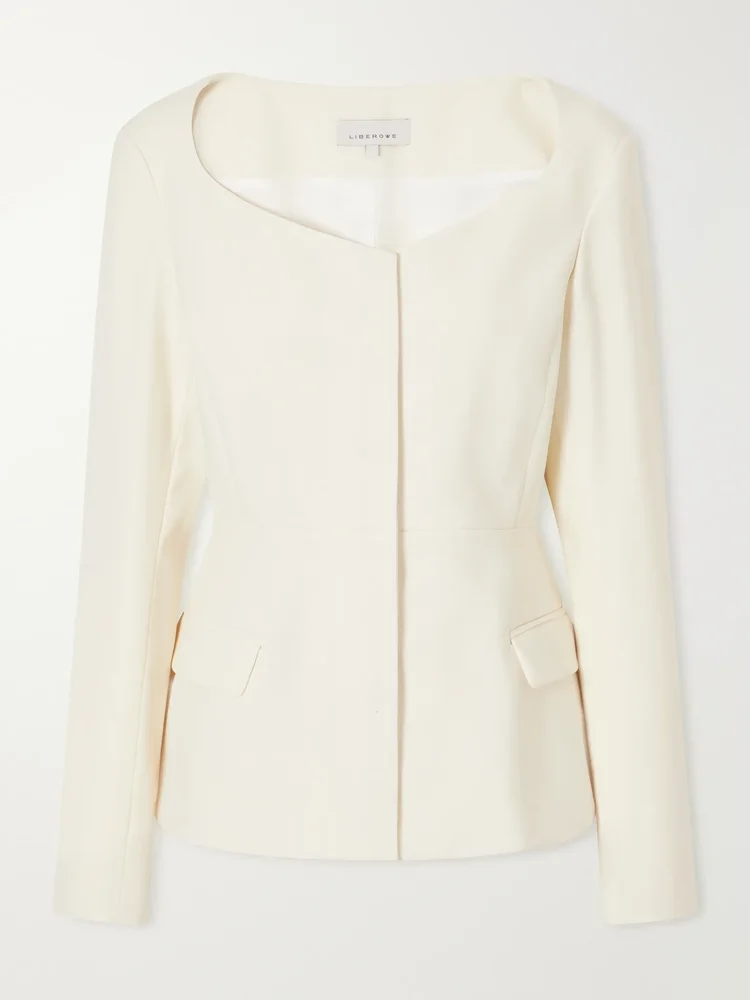 Charlotte wool-crepe blouse