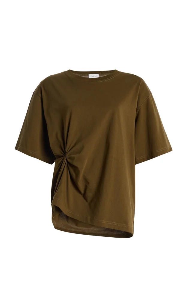 Knotted Cotton T-Shirt