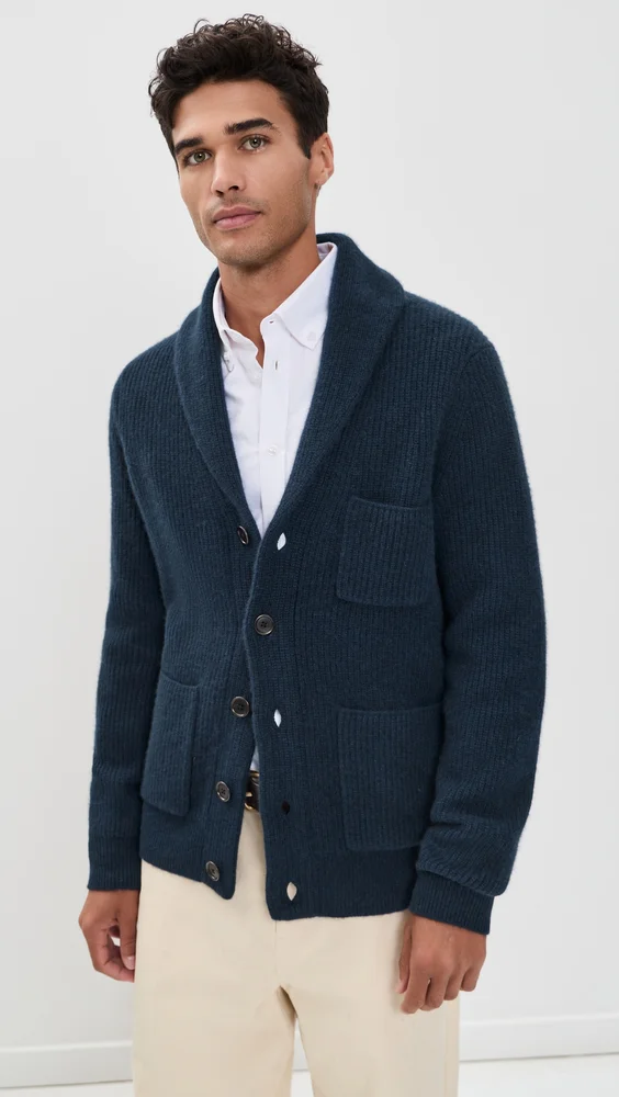 Shawl Collar Cashmere Cardigan