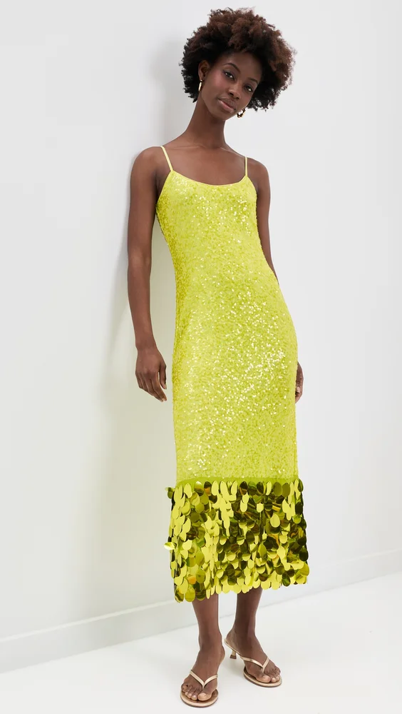 Imogen Sequin Midi Dress