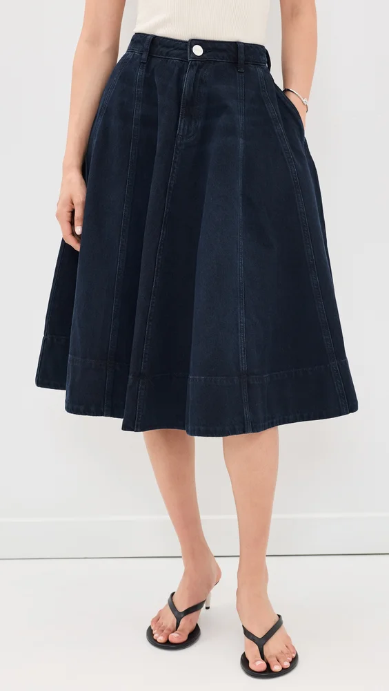 Lana Denim Midi Skirt