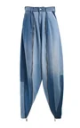 Denim Patchwork Sarouel Pants