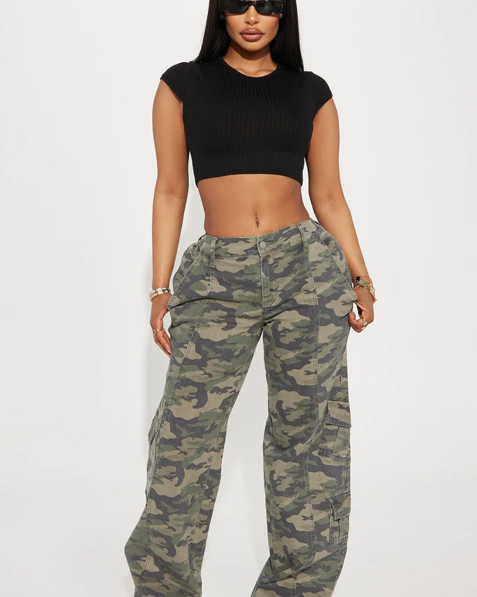 Berkely Washed Camo Cargo Pant
