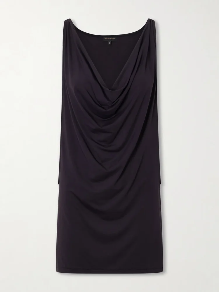 Echauffe draped jersey mini dress