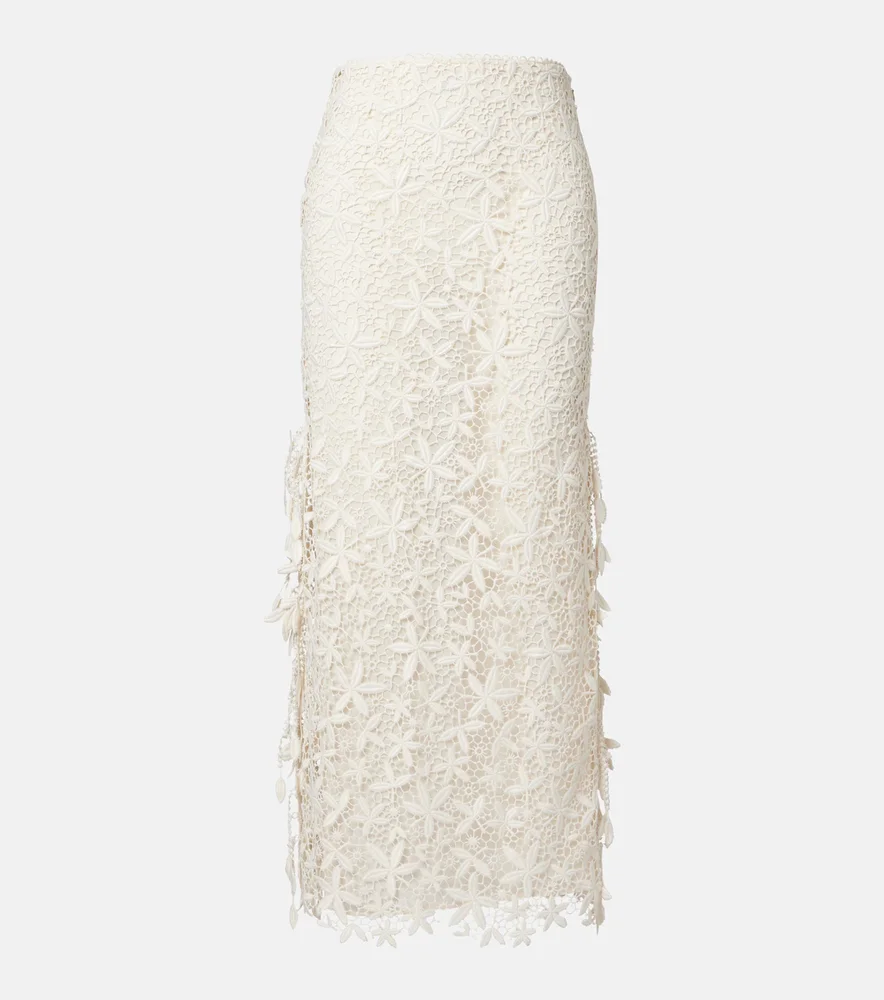 Low-Rise Maxi Skirt in White
