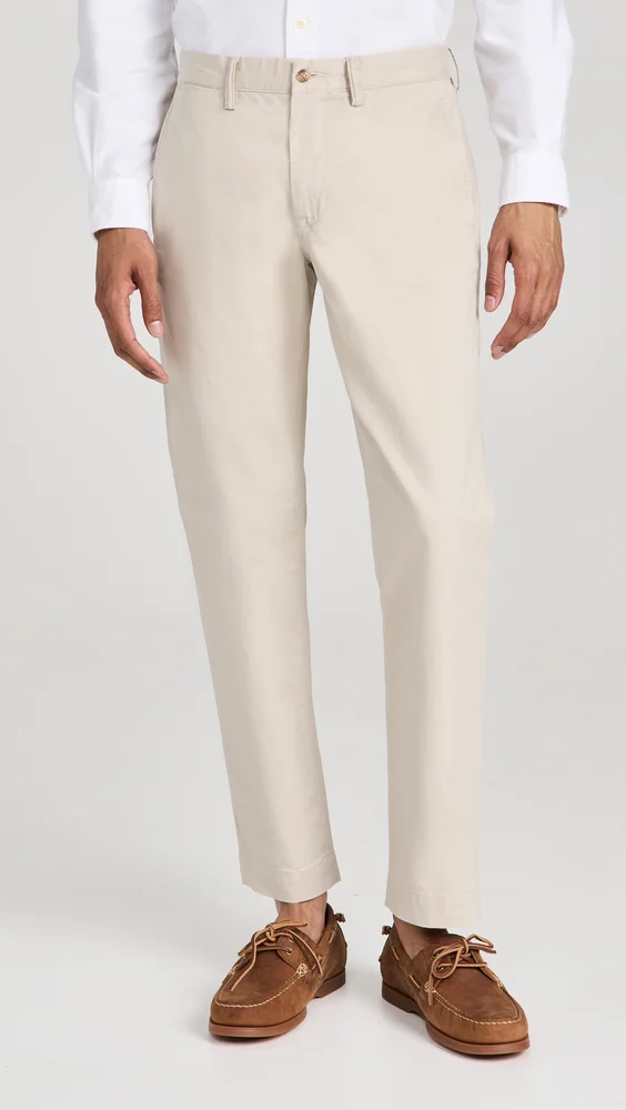 Straight Fit Washed Stretch Chino Pants (Classic Stone)